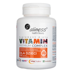 Aliness Premium Vitamin Complex dla dzieci - 120 tabletek do ssania