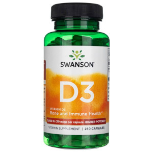 Swanson Witamina D3 2000 IU - 250 kapsułek