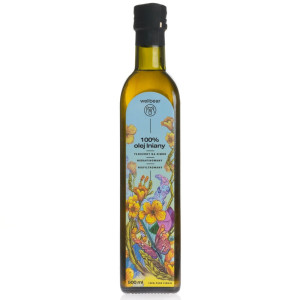 Wellbear Olej lniany zimnotłoczony - 500 ml