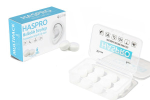 Haspro MOLD 6P Formowane zatyczki do uszu Białe - 6 par
