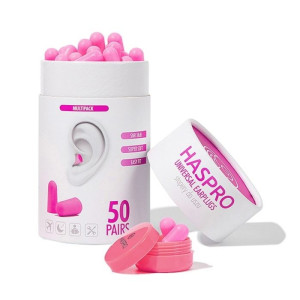 Haspro Tube50 Stopery do uszu Różowe - 50 par
