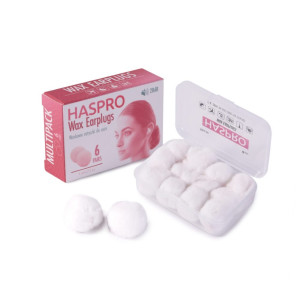 Haspro Wax Woskowe zatyczki do uszu - 6 par