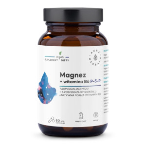 Aura Herbals Magnez + Witamina B6 (P-5-P) - 60 kapsułek