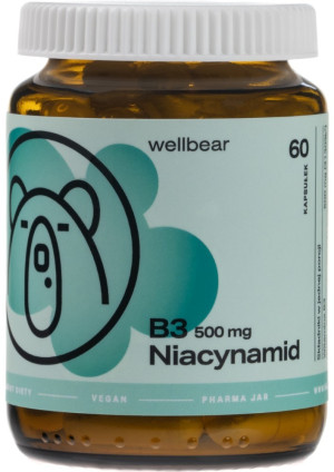 Wellbear Witamina B3 500 mg - 60 kapsułek