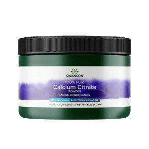 Swanson Cytrynian Wapnia w proszku 100% czystości - 227 g