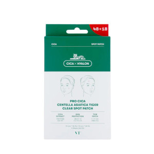 VT Cosmetics Pro Cica Centella Asiatica Tiger Clear Plasterki na wypryski - 48+18 sztuk