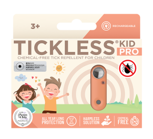 Tickless Kid PRO z opcją ładowania Ultradźwiękowa ochrona przed kleszczami - Hot Peach