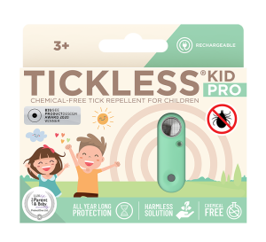 Tickless Kid PRO z opcją ładowania Ultradźwiękowa ochrona przed kleszczami - Mentha Green
