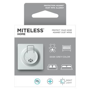Miteless Home Ultradźwiękowa ochrona przed roztoczami w domu - Grey