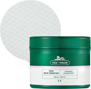 VT Cosmetics Płatki łagodząco-złuszczające z tonikiem Cica Mild Toner Pad - 60 sztuk