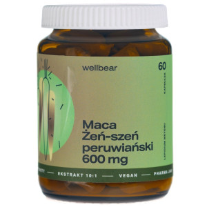 Wellbear Maca (Żeń-szeń peruwiański) 600 mg - 60 kapsułek