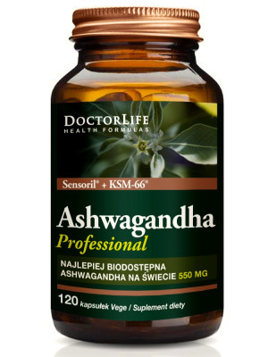 Doctor Life Ashwagandha KSM-66 + Sensoril 550 mg - 120 kapsułek