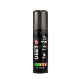 VACO Płyn na kleszcze, komary i meszki DEET 50% + Geraniol - 80 ml