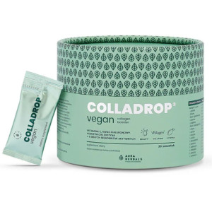 Aura Herbals Colladrop Vegan, Vollagen 2000 mg, cytrynowy - 30 saszetek