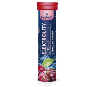 Protego Elektrolity Cherry wiśniowe - 20 tabletek musujących