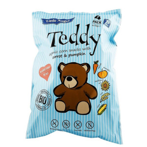 Little Angel Teddy Chrupki kukurydziane marchew i dynia - 4x15 g