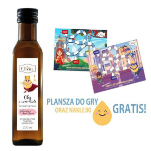 Olvita Olej z czarnuszki zimnotłoczony dla dzieci, różowy - 250 ml