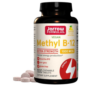 Jarrow Formulas Methyl B12 (Metylokobalamina) 1000 mcg, cytryna - 100 pastylek