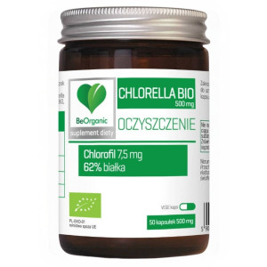 BeOrganic Chlorella BIO 500 mg - 50 kapsułek