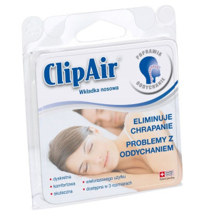 ClipAir Wkładki do nosa ułatwiające oddychanie - 3 rozmiary: S, M, L