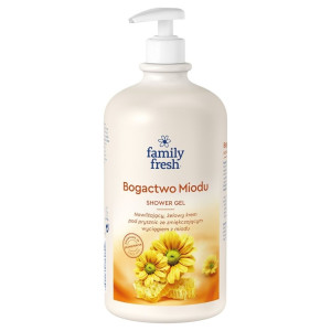 Family Fresh Żelowy krem pod prysznic Bogactwo miodu - 1000 ml