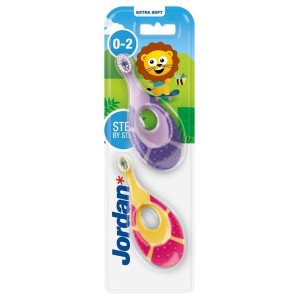 Jordan Step 1 Szczoteczka dla dzieci (0-2 lata) Extra Soft - 2 sztuki
