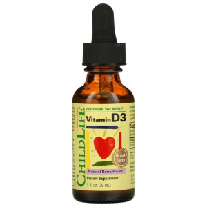 ChildLife Witamina D3 500 IU dla dzieci, jagodowa - 30 ml