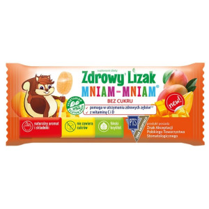 Starpharma Zdrowy Lizak Mniam Mniam z Witaminą C i D mango - 6 g