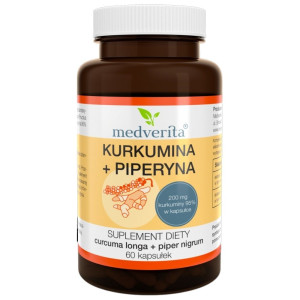 Medverita Kurkumina + Piperyna - 60 kapsułek