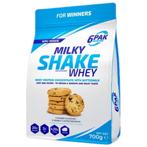 6PAK Odżywka białkowa Milky Shake Whey, ciasteczkowa - 700 g