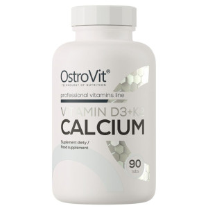 OstroVit Witamina D3 + K2 + Wapń - 90 tabletek