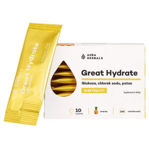 Aura Herbals Great Hydrate Elektrolity ananasowe - 10 saszetek