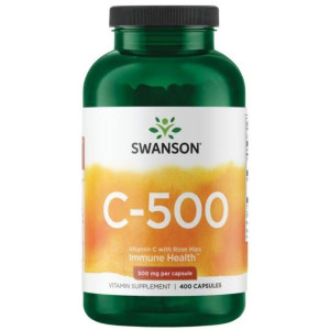 Swanson Witamina C z dziką różą 500 mg - 250 kapsułek