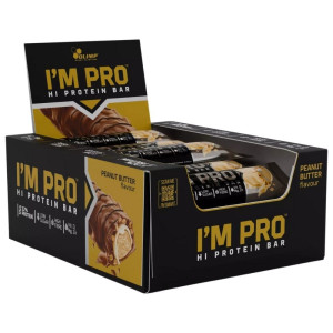 Olimp I'M PRO Protein Bar Baton proteinowy, masło orzechowe - 15 sztuk