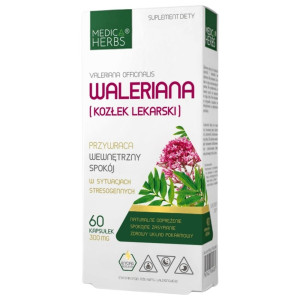 Medica Herbs Waleriana (Kozłek lekarski) 300 mg - 60 kapsułek