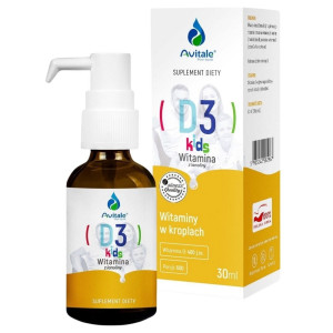 Avitale Witamina D3 KIDS w kroplach - 30 ml