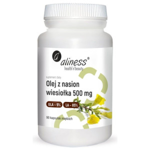 Aliness Olej z nasion wiesiołka 9% 500 mg - 90 kapsułek