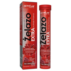 Activlab Pharma Żelazo Extra + witaminy, winogrono - 20 tabletek musujących
