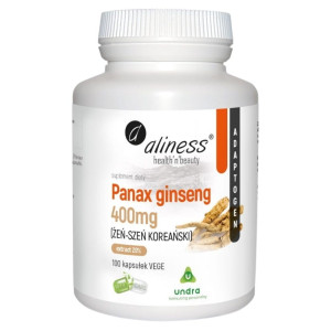 Aliness Panax Ginseng (żeń-szeń koreański) 400 mg - 100 kapsułek