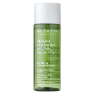 Mary&May Tonik do cery problematycznej Vegan CICA Tea Tree AHA PHA - 30 ml