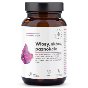 Aura Herbals Włosy, Skóra, Paznokcie - 60 sztuk