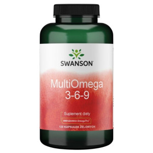 Swanson MultiOmega 3-6-9 Olej z lnu, ogórecznika i ryb - 120 kapsułek