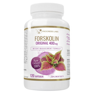 Progress Labs Forskolin Original (Pokrzywa indyjska) 400 mg - 120 kapsułek