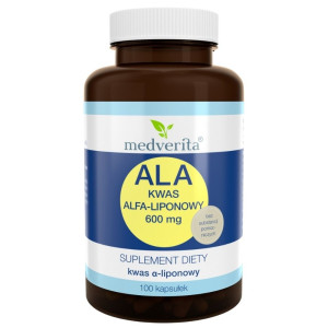 Medverita ALA (kwas Alfa-liponowy) 600 mg - 100 kapsułek