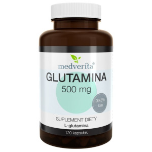 Medverita Glutamina (L-glutamina FCC) 500 mg - 120 kapsułek