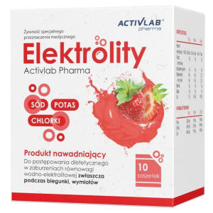 Activlab Pharma Elektrolity Produkt nawadniający, truskawka - 10 saszetek