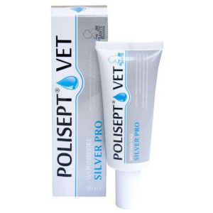 JM Sante Polisept Vet Wound Gel Silver Pro Żelowy opatrunek z nanosrebrem dla psów i kotów - 30 ml