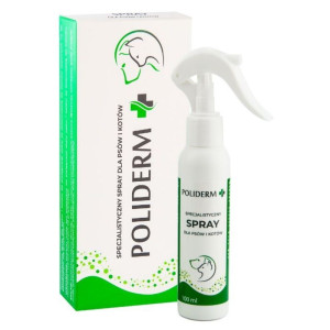 JM Sante Poliderm Spray na zmiany skórne dla psa i kota - 100 ml