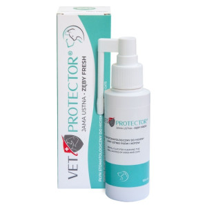 JM Sante Vet Protector Jama Usta Fresh Płyn do higieny jamy ustnej psa i kota - 100 ml