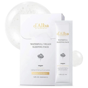 d'Alba Waterfull Wegańska maska nocna z białą truflą - 12x4 ml